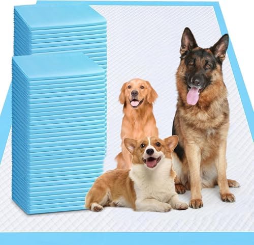 Puppy Pee Pads for Dogs 40"x40" 40 Count, Extra Large Dog Pee Pads, Leak-Proof & Super Absorbent Dog Pee Pads, Thicken Disposable Potty Pads Puppy Training Pads for Cats Rabbits by PWQOENFD