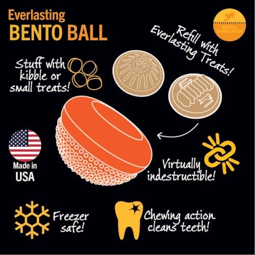 Starmark Everlasting Treat Bento Ball Tough Dog Chew Toy Medium - Image 7