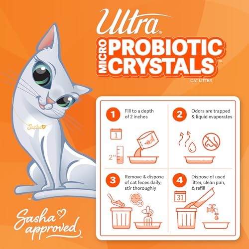 NEW Ultra Probiotic Micro Crystals Premium Cat Litter - 99.9% Dust Free, Soft on Paws, Fragrance Free - 15 Lbs. Total (3pk of 5 Lbs.) - Image 5