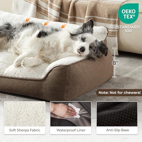 Extra Thick Orthopedic Bolster Dog Bed Medium Size Dogs - Image 5
