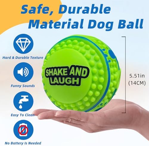 Spiky Interactive Dog Toys Ball, XL, 5.51 in (14 cm) - Image 4