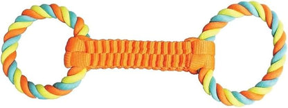 MPP 16" Figure 8 Dog Fetch n' Tug Toy Double Loop Ballistic Weave Braided Nylon Rope (Seller's Choice - 1 Random Toy)