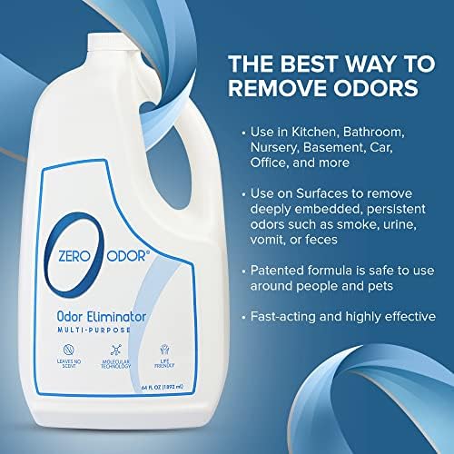 Zero Odor - Multi-Purpose Strong Odor Eliminator for Home, Office, Car, Bathroom, Hotel, Room Deodorizer, and Odor Neutralizer, 64oz Refill - Image 4