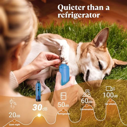 YABIFE Dog Nail Grinder, Dog Nail Trimmers and Clippers Kit, Super Quiet, Rechargeable, for Small Large Dogs Cats Toenail Claw Grooming,3 Speeds - Image 4