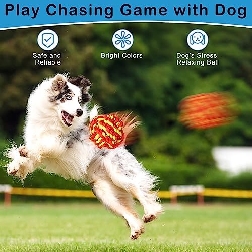 18 Pcs Dog Rope Ball Dog Rope Toy for Aggressive Chewer Toy for Small Medium Puppy Ball for Puppies Pack for Teething Chew Biting Training 2.99 Inches - Image 3