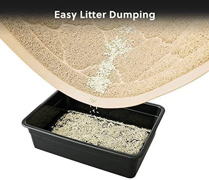 WePet Cat Litter Box Mat, Kitty Premium PVC Pad, Durable Trapping Rug, Phthalate Free, Urine-Resistant, Scatter Control, XXL 47 x 36 Inch, Beige - Image 7