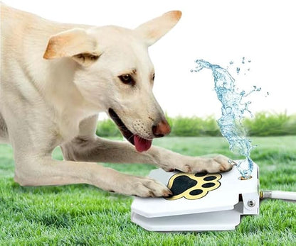 Trio Gato's Outdoor Dog Water Fountain Step On, Dog Sprinkler Paw Activated, Drinking Pet Dispenser, Provides Fresh Water, Sturdy, Easy to Use