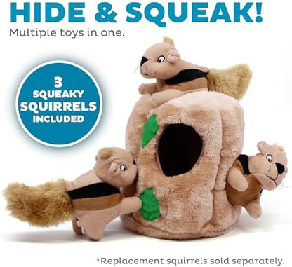 Outward Hound Hide-A-Squirrel Plush Squeaky Dog Toy, Large, 10.5" x 7.5" - Image 3