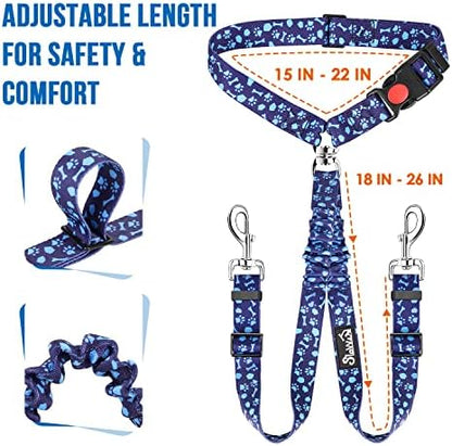 Lukovee Double Dog Car Seat Belt, No Tangle Headrest Restraint - Image 6