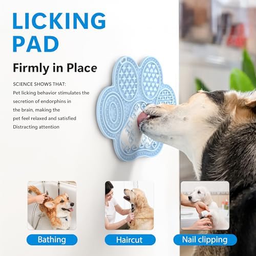 Li&Zhao Lick Mat for Dogs - 2 PCS Dog Lick Mats with Suction Cups Cat Lick Mat Puppy Lick Mat for Cats Dog Slow Feeder Dog Enrichment Toys for Yogurt Peanut Butter Food Treats - Image 2