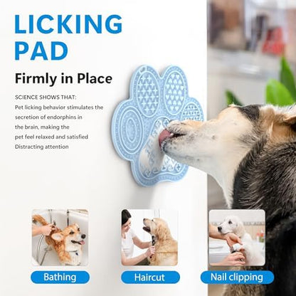 Li&Zhao Lick Mat for Dogs - 2 PCS Dog Lick Mats with Suction Cups Cat Lick Mat Puppy Lick Mat for Cats Dog Slow Feeder Dog Enrichment Toys for Yogurt Peanut Butter Food Treats - Image 2