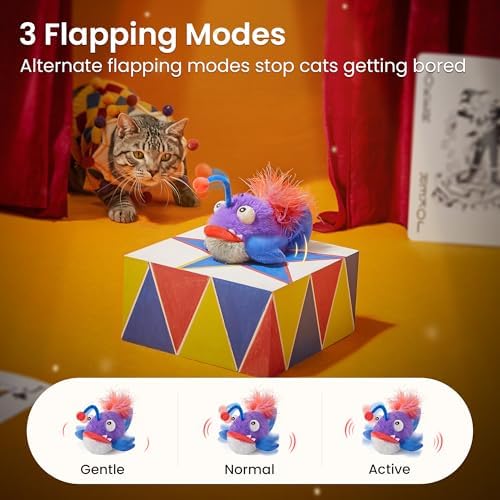 Potaroma Cat Toys Flapping Fish, Interactive Anglerfish with Catnip - Image 3