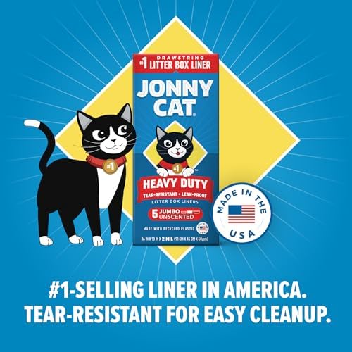 Jonny Cat Litter Box Liners Heavy Duty, Tear & Leak Resistant Jumbo 30ct - Image 4