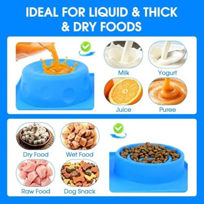 Slow Feeder Dog Bowls for Liquid/Dry Food, Bone Broth Dog Lick Bowl 380ML - Image 4