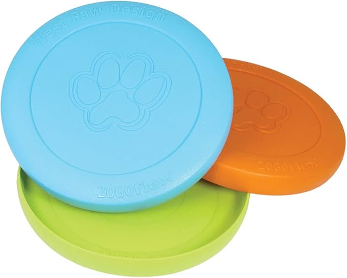 WEST PAW Zogoflex Zisc Dog Flying Disc, Durable Lightweight Frisbee for Dogs & Puppies, Floatable Fetch Toy, Doubles as Food or Water Bowl, Small, Granny Smith
