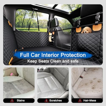 Dog Car Seat Cover for Back Seat, XL Hard Bottom Dog Seat Extender, 800 lb Capacity Truck Back Seat Cover for Dogs, 0.4 in Honeycomb Board, 1.5 in Reinforced Support Straps for Full-Size SUVs & Trucks - Image 7