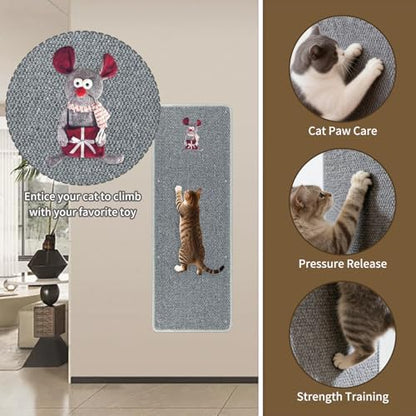 FHTONGE 39.4x15.8" Thickened Cat Wall Climbing Carpet with 16 Fixed Nails - Image 6