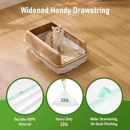ZOMISIA Cat Litter Box Liners Large - 40 Count 37" x 18" Jumbo Litter Bags - Image 4