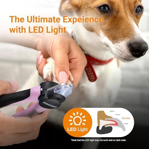 Dog Nail Clipper with Light, Illuminates Nail Clipper Kit or Bloodline for Safe, Easy Trimmers, Extra Sharp for Thick Nails, Quick Sensor, Avoid Over Cutting Toenail, for Cats & Dogs - Image 3