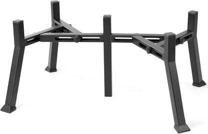 LOOBANI Double Dog Bowl Stand: 2-in-1 Elevated Food Water Bowl, Adjustable Width Fits Bowls 5.9"-8.7" (Stand Only), Anti-Slip Raised Bowl for Medium Adult, Senior, Arthritis Dogs, Black, Medium