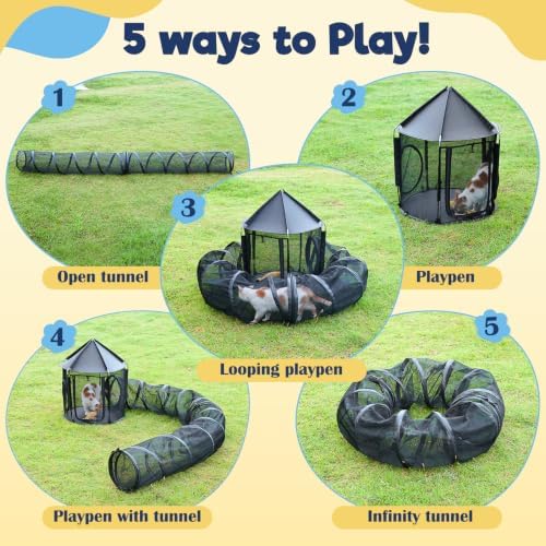 Rywell 10 Inch Cat Tunnel for Catio Outdoor Cat Enclosure Weatherproof - Image 6
