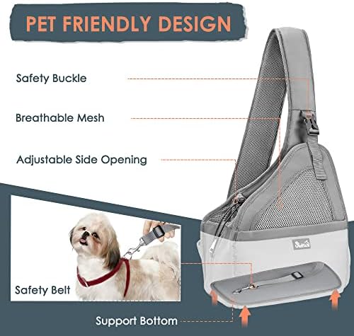 Lukovee Pet Sling, Hands Free Hard Bottom Papoose for Puppy Small Dogs - Image 2