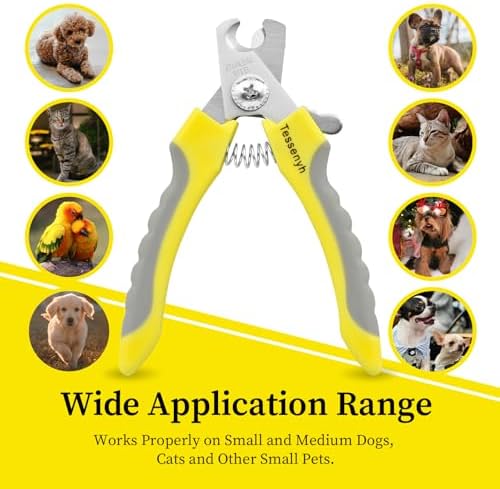 Professional Dog Nail Trimmers, Dog Nail Clippers for Small & Medium Dogs, Cats, and Pets, with Safety Lock and Protective Guard, 5.1 Inches - Image 5