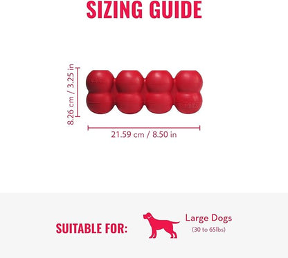 KONG Ring & Goodie Ribbon - Durable Rubber Treat-Dispensing Chew Toy for Dental Health - for Large Dogs