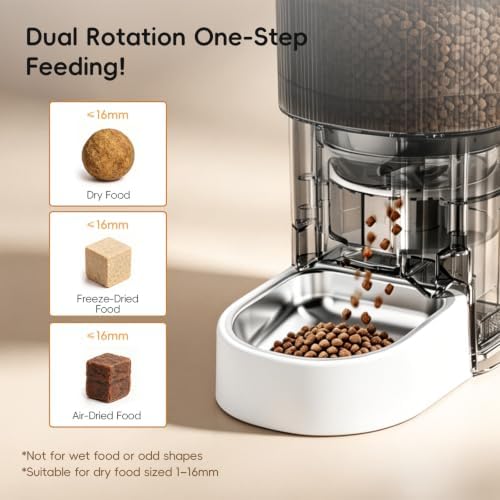 Automatic Cat Feeder, 4L/17 Cups Timed Dispenser for Cats & Dogs - Image 5