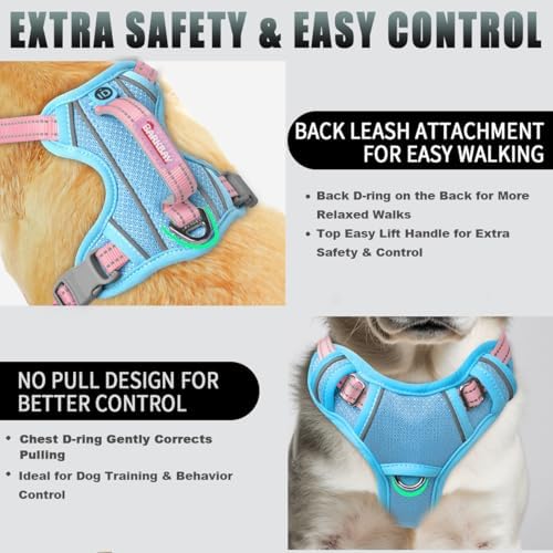 BARKBAY Dog Harness for Small Sized Dog No Pull Dog Vest ID Tag Pocket - Image 3