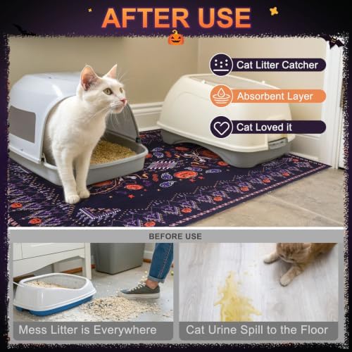 BEAUTYZOO Cat Litter Mat, 28" x 36" Large Litter Trapping Mat, Waterproof - Image 4