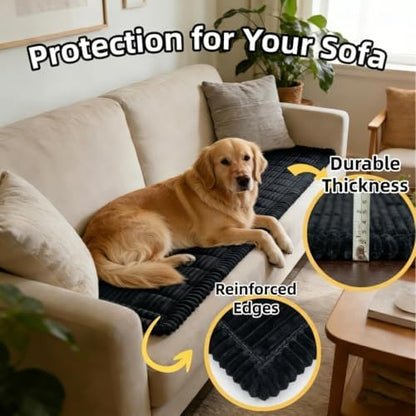 Soft Plush Dog Car Seat Cover & Sofa Protector, Non-Slip Mat (23.6''×59'') - Image 4
