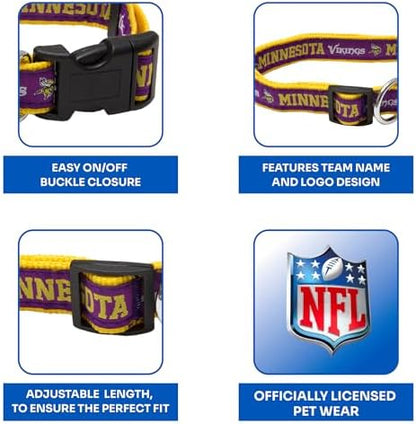 Pets First NFL Minnesota Twins Licensed PET COLLAR, Small - Heavy-Duty, Strong, and Durable Dog Collar. Available in 31 Football Teams and 4 Sizes - Image 5