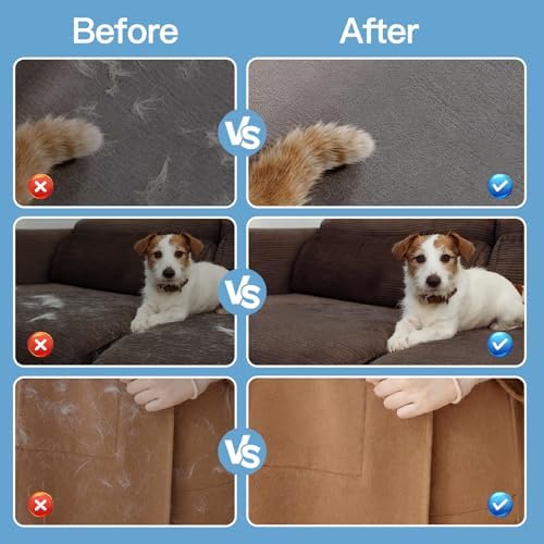 TUGFREE Pet Hair Removal Glove for Dogs & Cats, Electrostatic Magic Brush Grooming & Washable Fur Remover Mitt for Furniture Couch Carpet Clothes Car Seats, 60% More Efficient Pet Hair Remover - Image 4