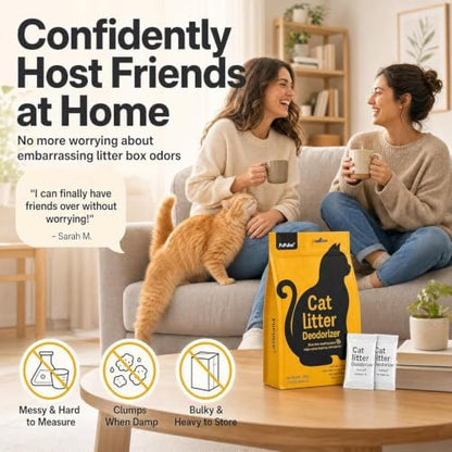 Unscented Cat Litter Deodorizer Powder, 30x10g Pre-Measured Sachets - Image 7