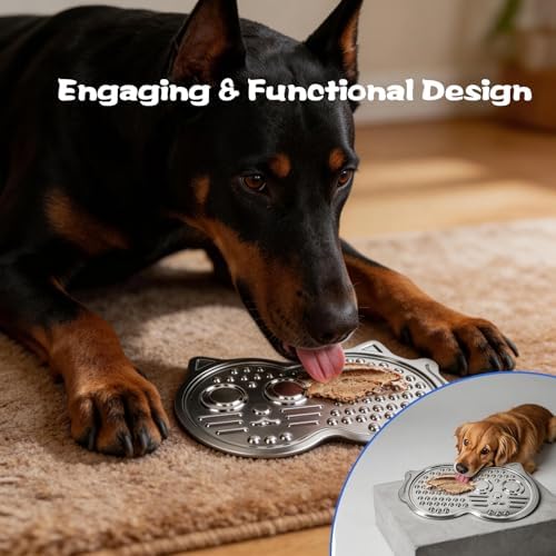 Lick mat for Dogs, Heavy-Duty Stainless Steel Cat Licking Mat, Dog Lick mat – Durable Pet Slow Feeding Mat for Anxiety Relief, Boredom Buster & Grooming Aid for Dogs & Cats - Image 5