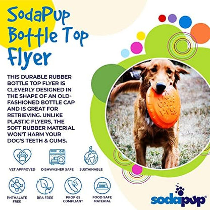 SodaPup Bottle Top – Durable Flyer Retrieving Toy Made in USA from Non-Toxic, Pet-Safe, Food Safe Natural Rubber for Bonding, Physical Exercise, Building Confidence, Teaching Self-Control, & More - Image 3