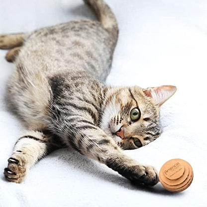 Cat Ball Toys by Americat – Made in USA – Safe Cardboard Cat Toys – for Interactive and Independent Play, Exercise & Stress Relief for All Breeds & Ages (Pack of 3 Round Balls) - Image 3