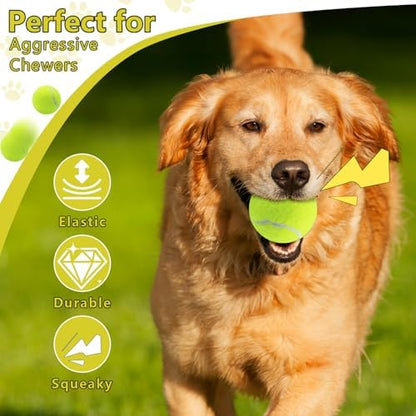 Swingers Squeaky Tennis Balls for Dog, 2.5 Inch Training Tennis Balls - Image 4