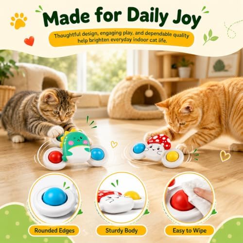 3Pcs Suction Cup Cat Toy, Window Perch Companion Interactive Play Toy for Indoor Cats, Can Firmly Adhere to Smooth Surfaces Glass Walls, Designed Specifically for Your Pet'S Daily Entertainment - Image 7