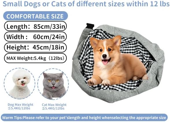 CONLI Small Dog Carrier Sling with Adjustable Strap & Dual Safety - Features Storage Pocket & Detachable Treat Pouch, Hands-Free Pet Sling for Chihuahuas, Yorkies Under 12lbs for Walking, Hiking - Image 2