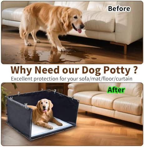 Dog Litter Box Indoor for Medium Dogs,Pee Pad Holder with Waterproof Oxford - Image 6