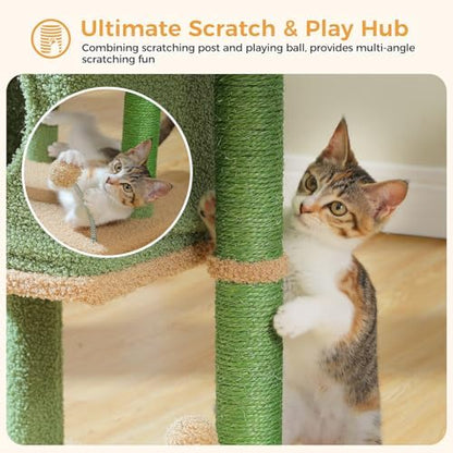 PAWZ Road 26”Cat Tower Cactus Cat Tree for Small Space - Image 4