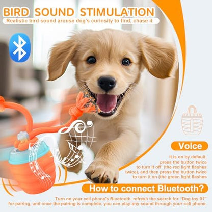 Interactive Dog Toy, [Newly Upgraded] Motion Activated Rolling Squeaky Ball for Medium/Large Dogs, Automatic Moving Dogs Ball for Boredom, USB Rechargeable(Orange) - Image 4