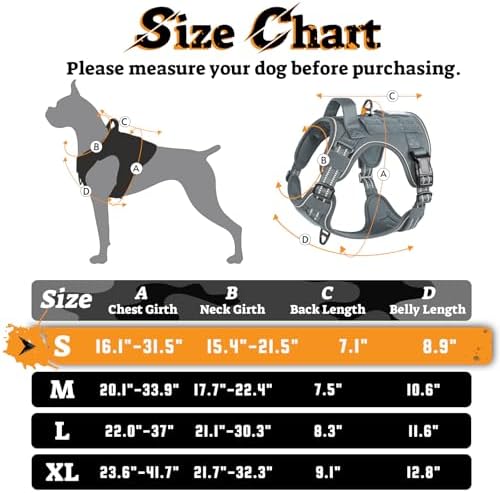 rabbitgoo Tactical Dog Harness for Small Dogs, No Pull Service Pet Vest - Image 3