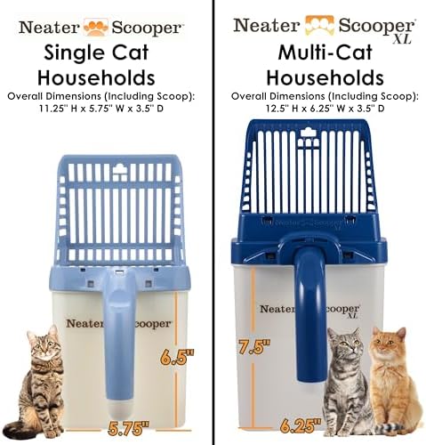 Neater Pet Brands Neater Scooper Standard Cat Litter Scoop, 15 Refill Bags – Mess-Free Cat Litter Scooper with Bag, Spill-Proof Kitty Box Sifter, Bin Doubles as Scoop Holder, For Single-Cat Households - Image 5