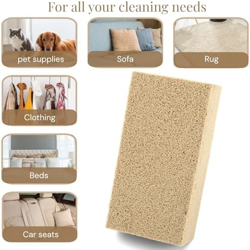 ZOOFOX 3 Pack Pet Hair Remover Sponge, Reusable Cat and Dog Hair Remover Tool, Effectively Removes Pet Hair, Lint and Dander from Furniture, Carpet, Bedding and Clothing - Image 5