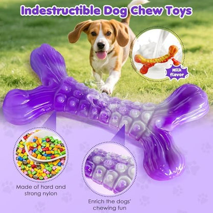 WOWBALA Dog Chew Toy Aggressive Chewers - 2 Pack Indestructible Dog Toys - Tough Dogs Toy to Keep Them Busy - Pet Toys for Medium, Large Breed，Teeth Cleaning & Boredom Relief（2 Pack） - Image 2