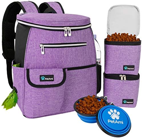 PetAmi Dog Travel Backpack 27L Airline Approved Pet Supplies Bag, Purple by PetAmi