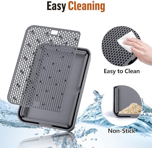 Cat Litter Box Step, Large Cat Litter Ramp with Filter Function, Dark Grey - Image 5